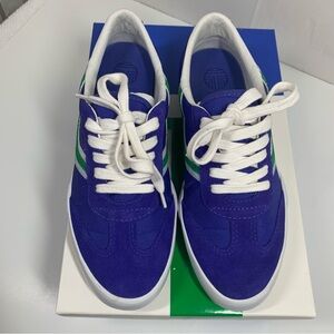 Tory Burch Tory Sport‎ Graphic Lace Up Sneakers Blue Green White Size 7